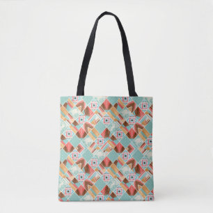 Wasserfarbquadrat, geometrischer Patchwork-Hinterg Tasche
