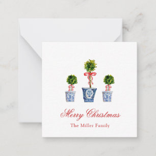 Wasserfarbtopiys Weihnachten Mitteilungskarte