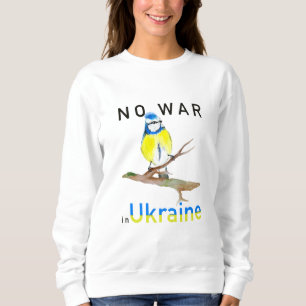 Wasserfarbvogel Kein Krieg in der Ukraine Patch Au Sweatshirt