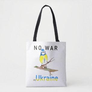 Wasserfarbvogel Kein Krieg in der Ukraine Tasche