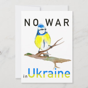 Wasserfarbvogel Kein Krieg in der Ukraine Tote Beu Einladung