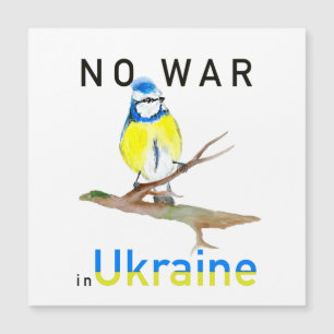 Wasserfarbvogel Kein Krieg in der Ukraine Tote Beu Magnetkarte