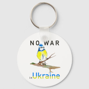 Wasserfarbvogel Kein Krieg in der Ukraine Tote Beu Schlüsselanhänger