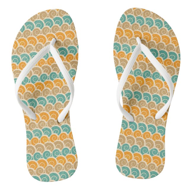 Wasserfarbwellen-Muster Flip Flops (Fußbett)