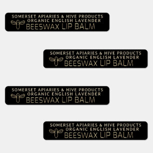 Wasserfeste Bienenwachs Lip Balm Label Gold Bee Bl Etiketten