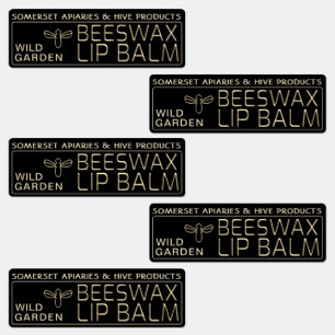 Wasserfeste Bienenwachs Lip Balm Label Gold Bee Bl Etiketten