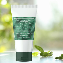 Wasserfeste grüne Folie & weiße Seifenkosmetik Etiketten