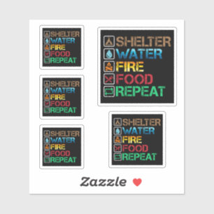 Wasserfeuerfutter für Unterkünfte - Überleben Blei Aufkleber