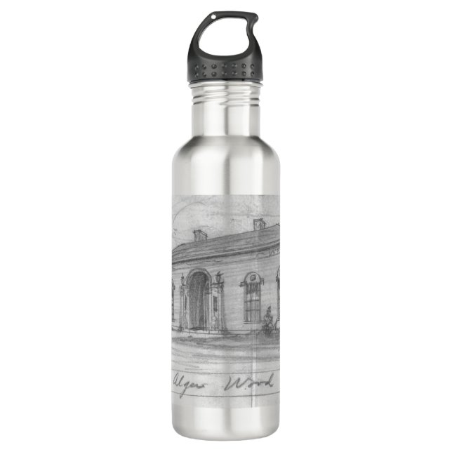 Wasserflasche 1924 Ursprüngliche Architektur Sketc Edelstahlflasche (Vorderseite)