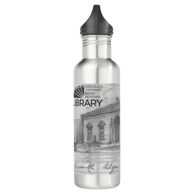 Wasserflasche 1924 Ursprüngliche Architektur Sketc Edelstahlflasche (Links)
