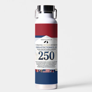 Wasserflasche 4. Juli 250. Rot Weiß Blau Trinkflasche