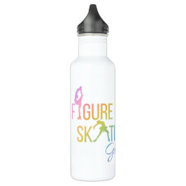 Wasserflasche Abbildung Skaten Regenbogenrosa Edelstahlflasche
