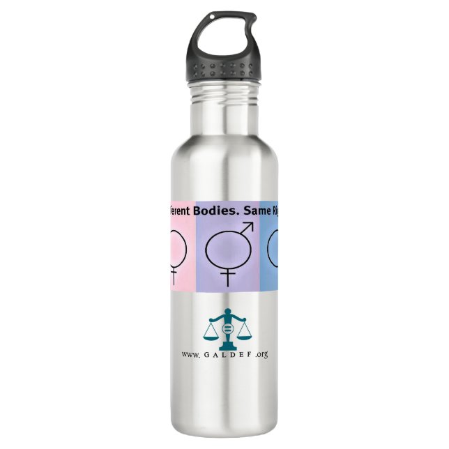 Wasserflasche aus Edelstahl Edelstahlflasche (Vorderseite)