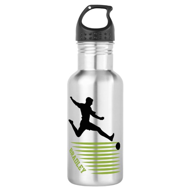 Wasserflasche aus Edelstahl für Fußball (Vorderseite)