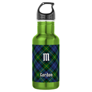 Wasserflasche aus Edelstahl mit Clan Gordon Tartan