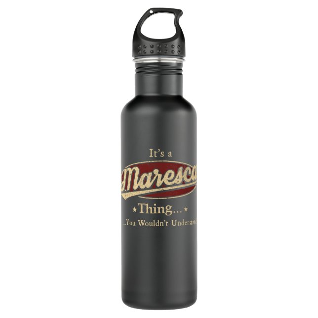 Wasserflasche aus Maresca, Wasserflasche aus Mares Edelstahlflasche (Vorderseite)