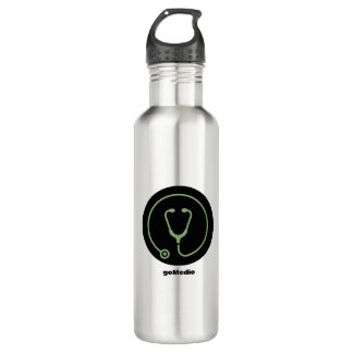 Wasserflasche aus nicht rostendem Stahl - Logo von Edelstahlflasche
