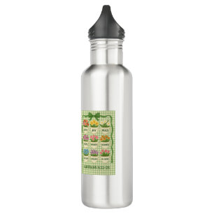 Wasserflasche Bibel Teebecher und Blume Edelstahlflasche
