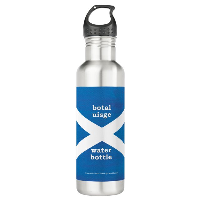 Wasserflasche/Botal Anwendung Schottisch Gälisch Edelstahlflasche (Vorderseite)