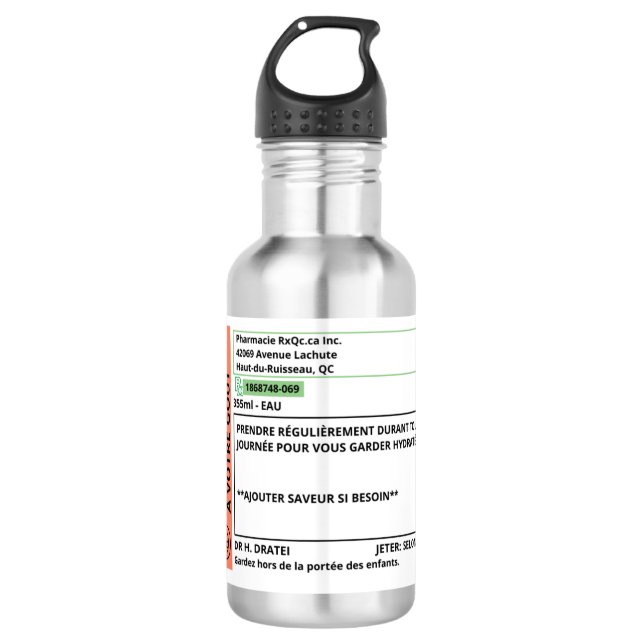 Wasserflasche  edelstahlflasche (Vorderseite)