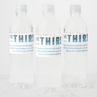 Wasserflasche-Etikett "Anyone Thirsty"