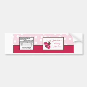 Wasserflasche Etikett Berry Garden Pink Lady Bug Autoaufkleber