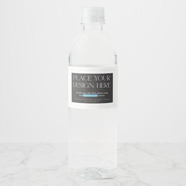 Wasserflasche - Etiketten 8 x 2 1/8 Zoll (Vorderseite)