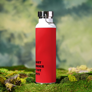 Wasserflasche - "Flugschreiber nicht öffnen" Trinkflasche