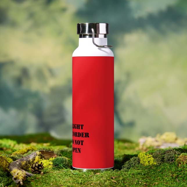 Wasserflasche - "Flugschreiber nicht öffnen" Trinkflasche (Außenbereich)