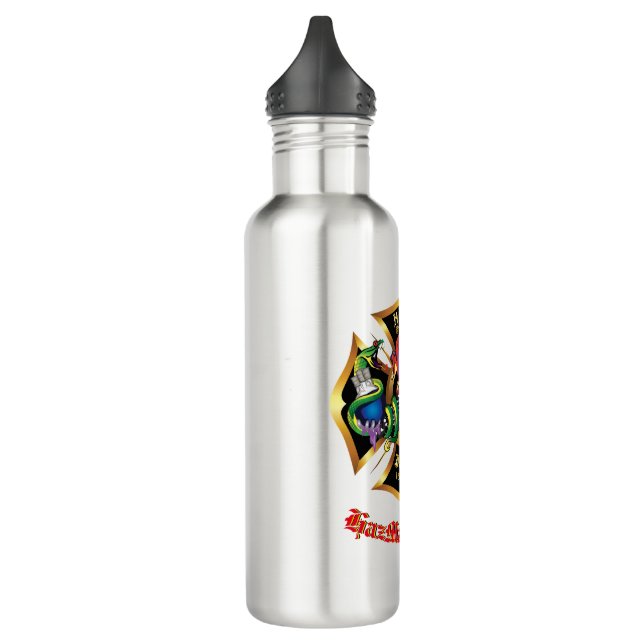 Wasserflasche für das Florida HazMat Symposium 202 Edelstahlflasche (Links)