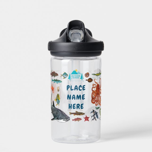 Wasserflasche für die Außenschule (Name) Trinkflasche (Vorne)