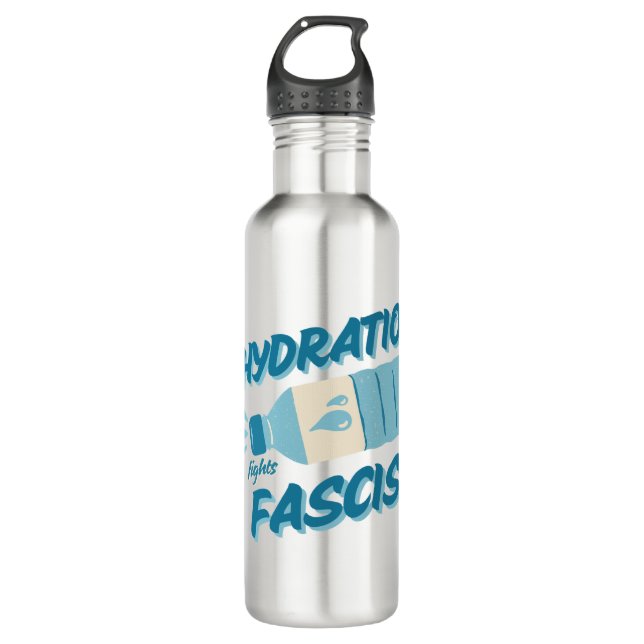 Wasserflasche für die Bekämpfung des Faschismus Edelstahlflasche (Vorderseite)