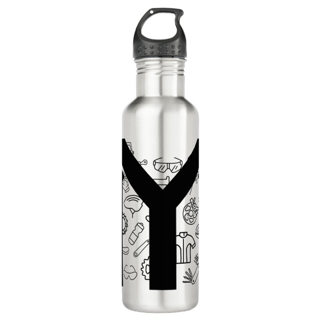 Wasserflasche für Fahrradteile Edelstahlflasche (Vorderseite)