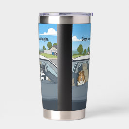 Wasserflasche für Hundeliebhaber, Sheltie & Border Thermobecher