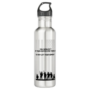 Wasserflasche für innere Dämme - Motivierend Zitat Edelstahlflasche