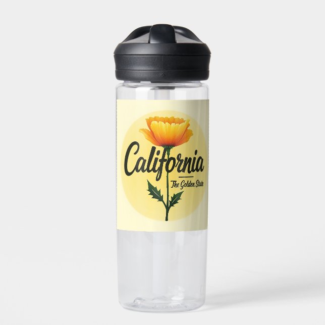 Wasserflasche = Kalifornien Der goldene Staat Trinkflasche (Vorderseite)