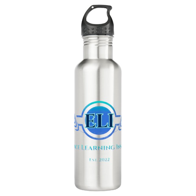 Wasserflasche - Logo des Instituts für Embracbildu Edelstahlflasche (Vorderseite)