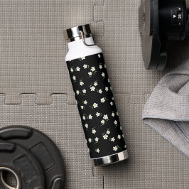 Wasserflasche Midnight Daisy | Botanisches Blumen Trinkflasche
