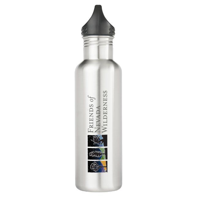 Wasserflasche mit beiden Logos Edelstahlflasche (Links)