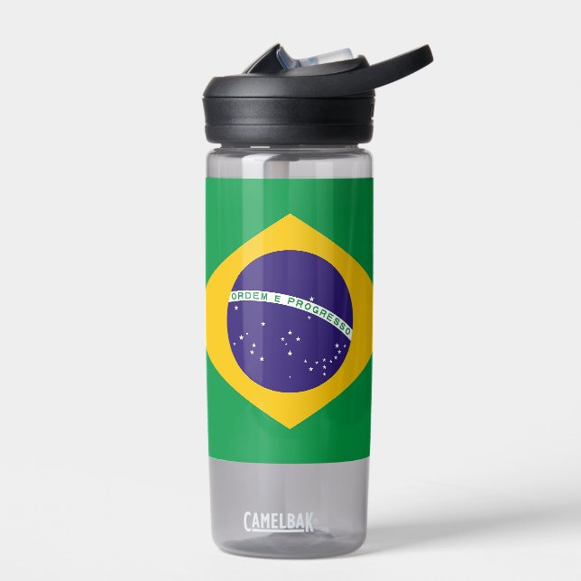 Wasserflasche mit brasilianischer Flagge Trinkflasche (Links)