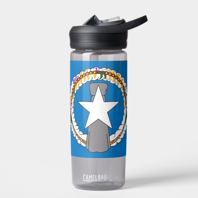 Wasserflasche mit der Flagge der nördlichen Marian Trinkflasche (Links)