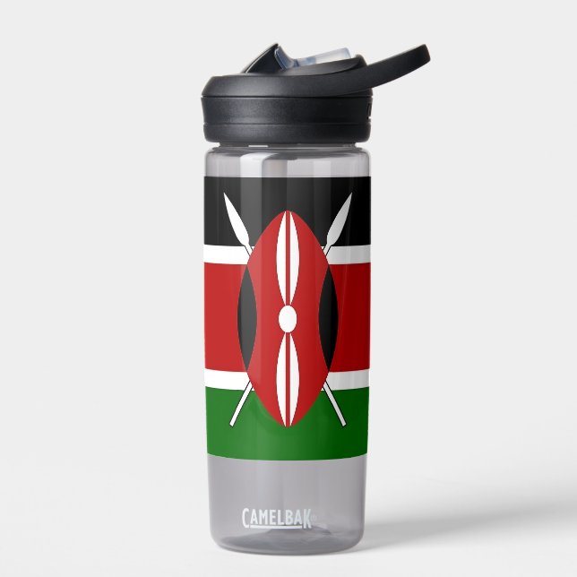 Wasserflasche mit der Flagge Kenias Trinkflasche (Links)