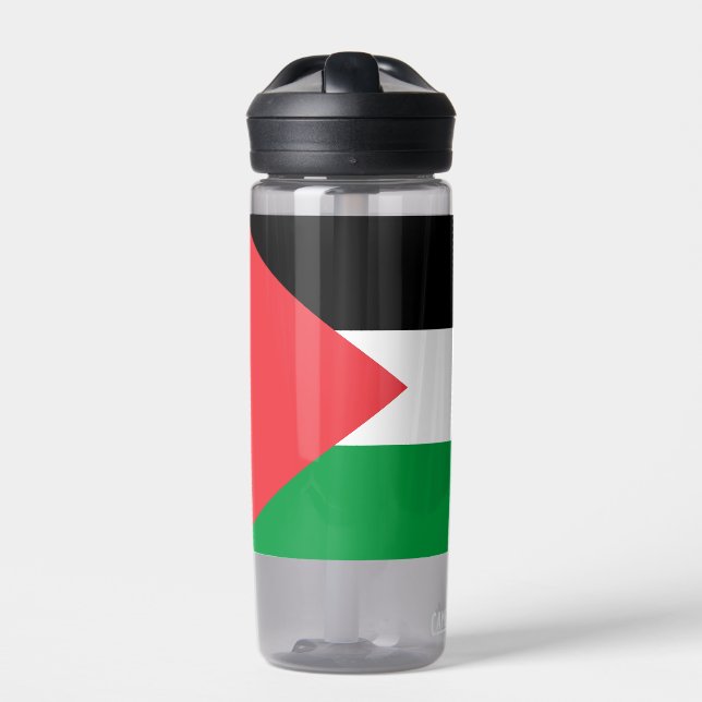 Wasserflasche mit der Flagge Palästinas Trinkflasche (Vorderseite)