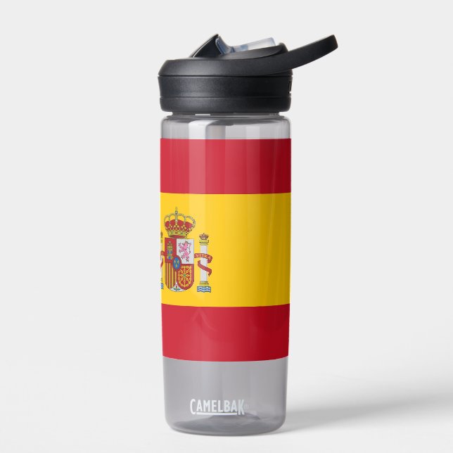 Wasserflasche mit der Flagge Spaniens Trinkflasche (Links)