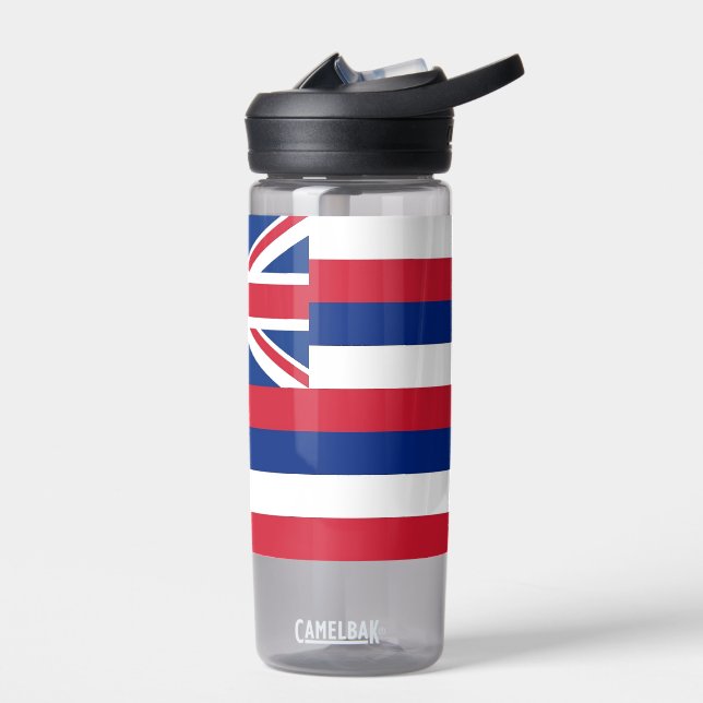 Wasserflasche mit der Flagge von Hawaii Staat, USA Trinkflasche (Links)