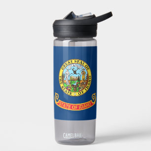 Wasserflasche mit der Flagge von Idaho Staat, USA Trinkflasche
