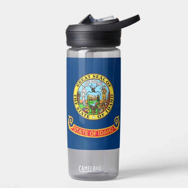 Wasserflasche mit der Flagge von Idaho Staat, USA Trinkflasche (Links)