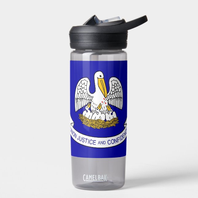 Wasserflasche mit der Flagge von Louisiana Staat,  Trinkflasche (Links)