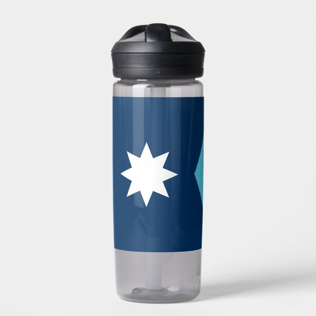 Wasserflasche mit der Flagge von Minnesota, USA Trinkflasche (Vorderseite)
