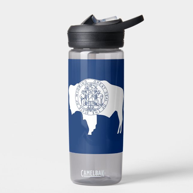 Wasserflasche mit der Flagge von Wyoming, USA Trinkflasche (Links)